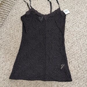 Free People Charcoal Lace Camisole